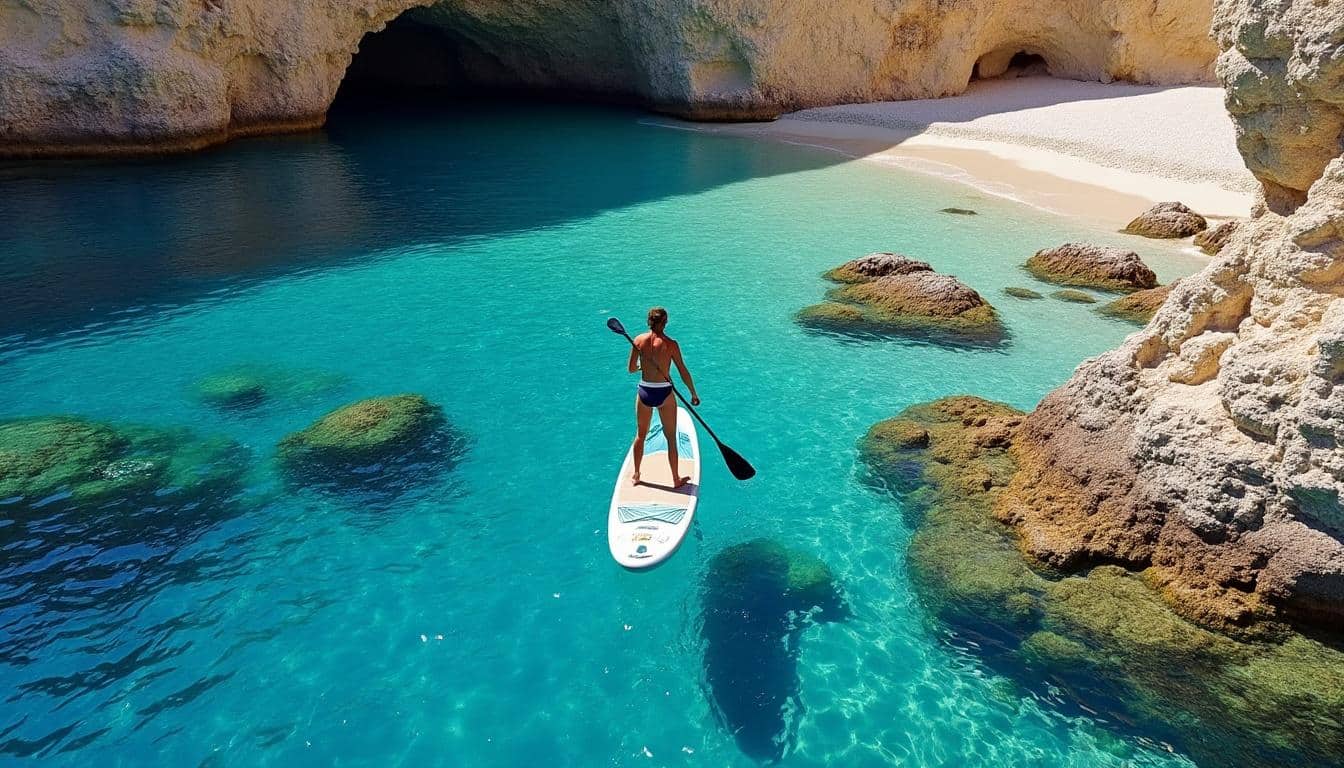 explorez la beauté sauvage de la mer en crète grâce au stand-up paddle, une activité unique pour allier sport et découverte des paysages côtiers.