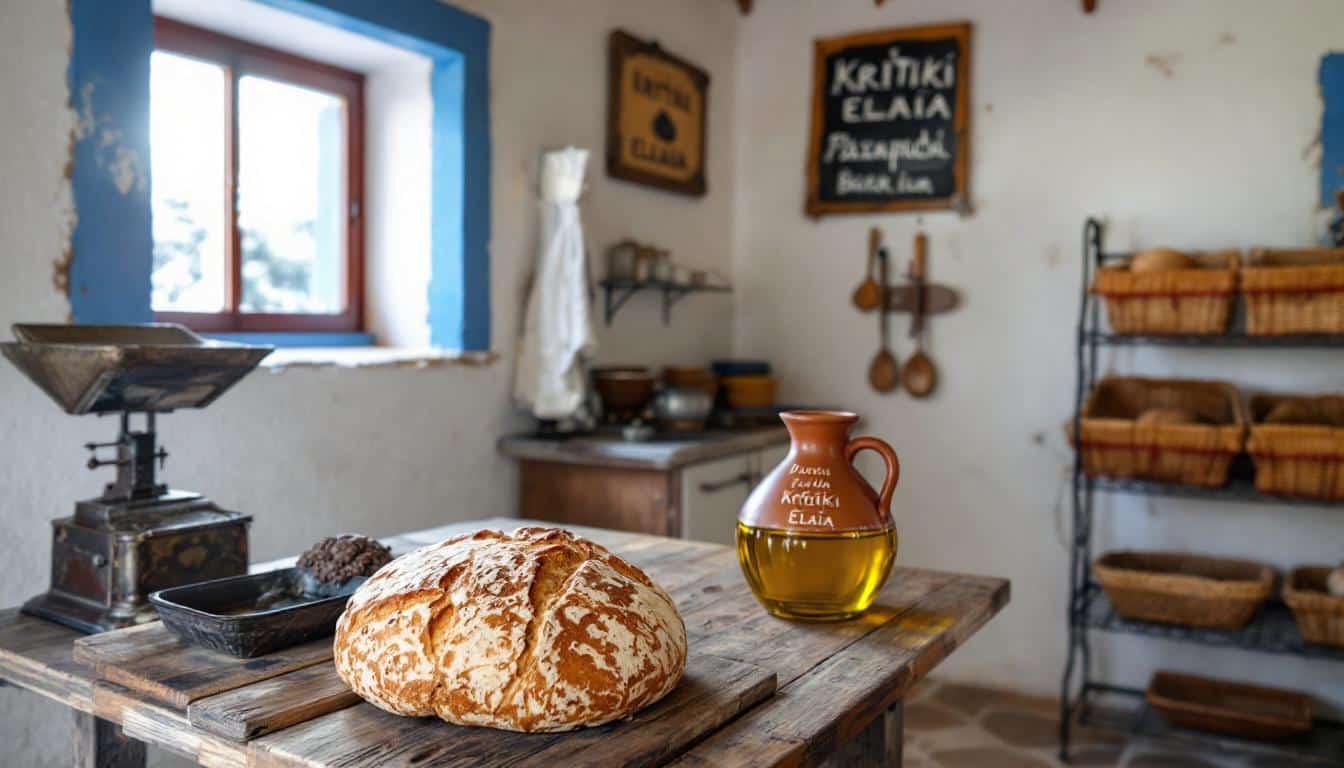 découvrez les secrets de la cuisine crétoise avec l'huile d’olive, le pain et les légumes, ingrédients essentiels pour des recettes savoureuses et authentiques.