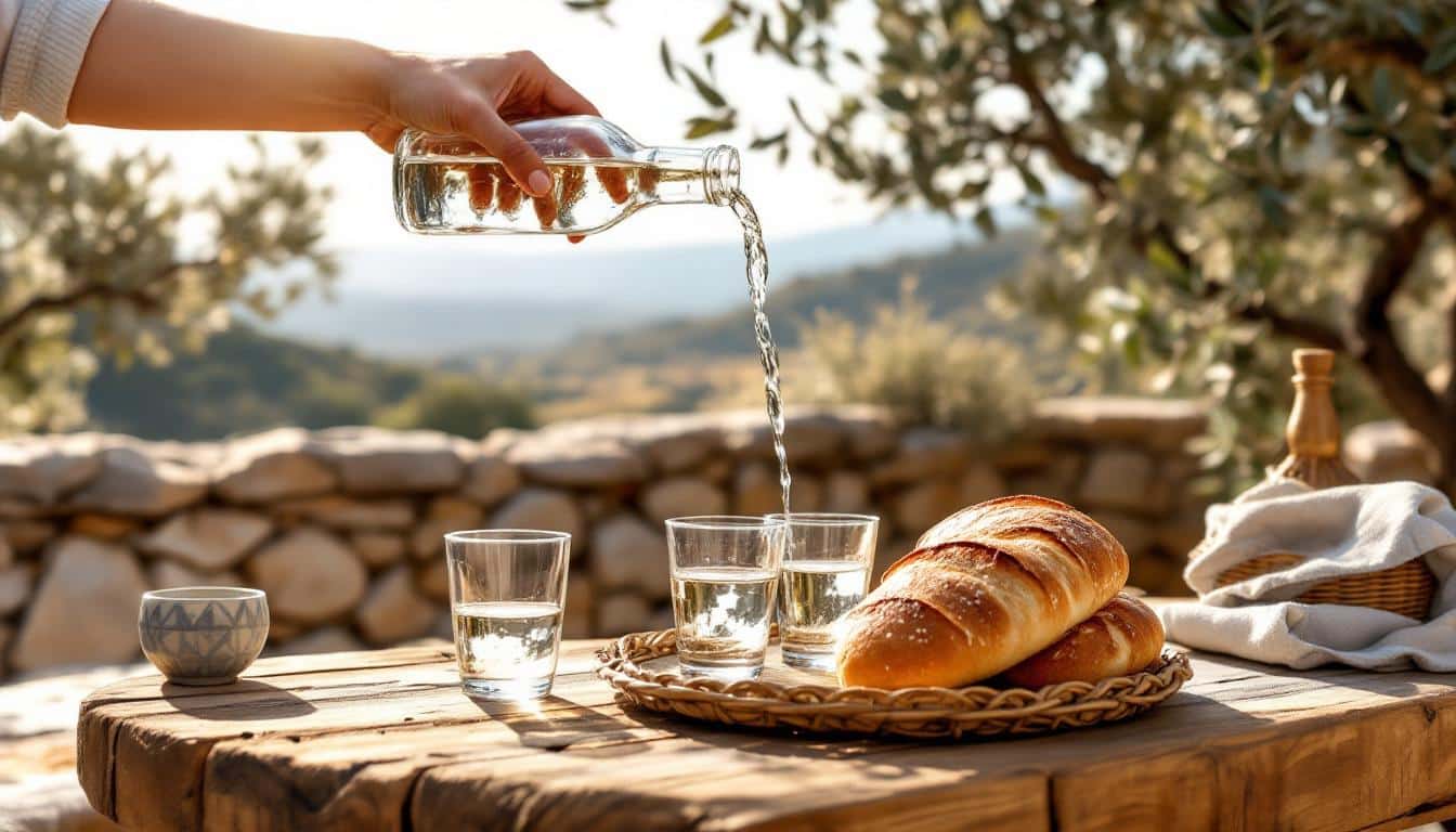 découvrez le raki en crète, bien plus qu'une simple boisson : un véritable geste d'accueil et de partage typique de la culture crétoise.